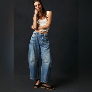 Free People Barrel Jeans